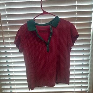 Vintage Pink and Green Polo Shirt
